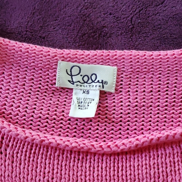 New!LIilly Pulitzer women's sweater,size xs,bright pink color. - Picture 6 of 7